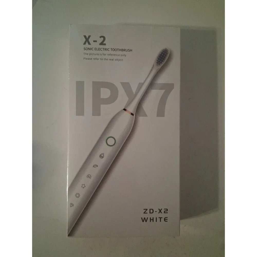 Lot of 4 X-2 IPX7 Sonic Electric Toothbrushes White New